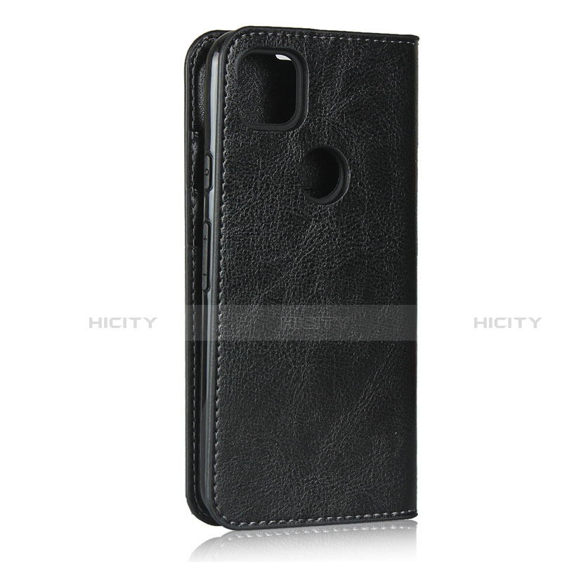 Funda de Cuero Cartera con Soporte Carcasa L01 para Google Pixel 4a Negro