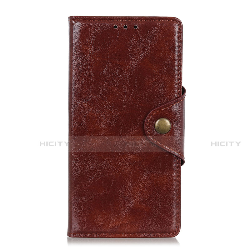 Funda de Cuero Cartera con Soporte Carcasa L01 para Huawei Enjoy 10S Marron