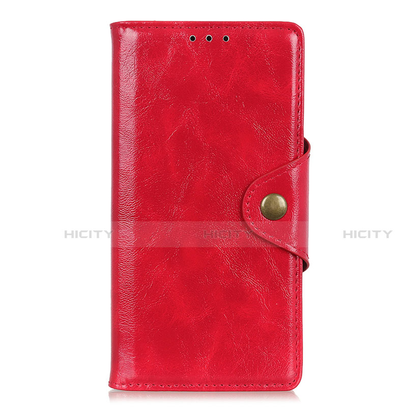 Funda de Cuero Cartera con Soporte Carcasa L01 para Huawei Enjoy 10S Rojo