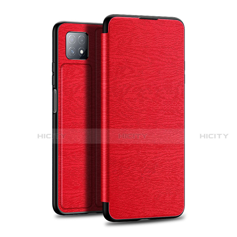 Funda de Cuero Cartera con Soporte Carcasa L01 para Huawei Enjoy 20 5G Rojo