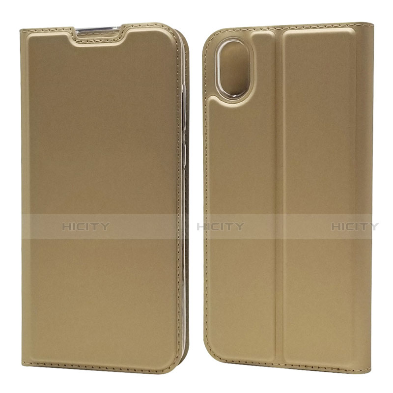 Funda de Cuero Cartera con Soporte Carcasa L01 para Huawei Enjoy 8S Oro