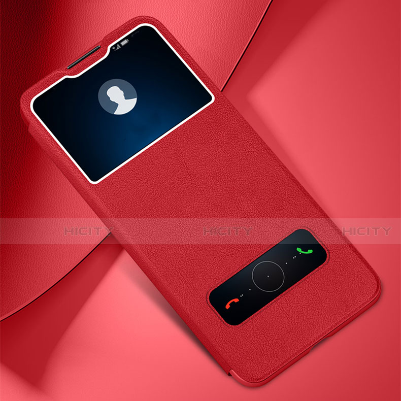 Funda de Cuero Cartera con Soporte Carcasa L01 para Huawei Honor 30 Lite 5G Rojo