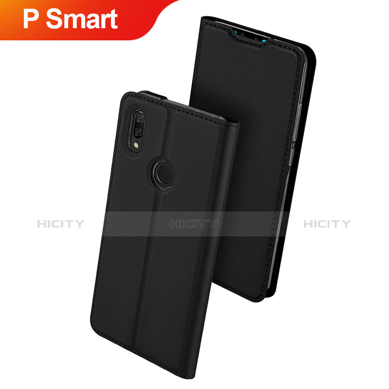 Funda de Cuero Cartera con Soporte Carcasa L01 para Huawei P Smart (2019) Negro