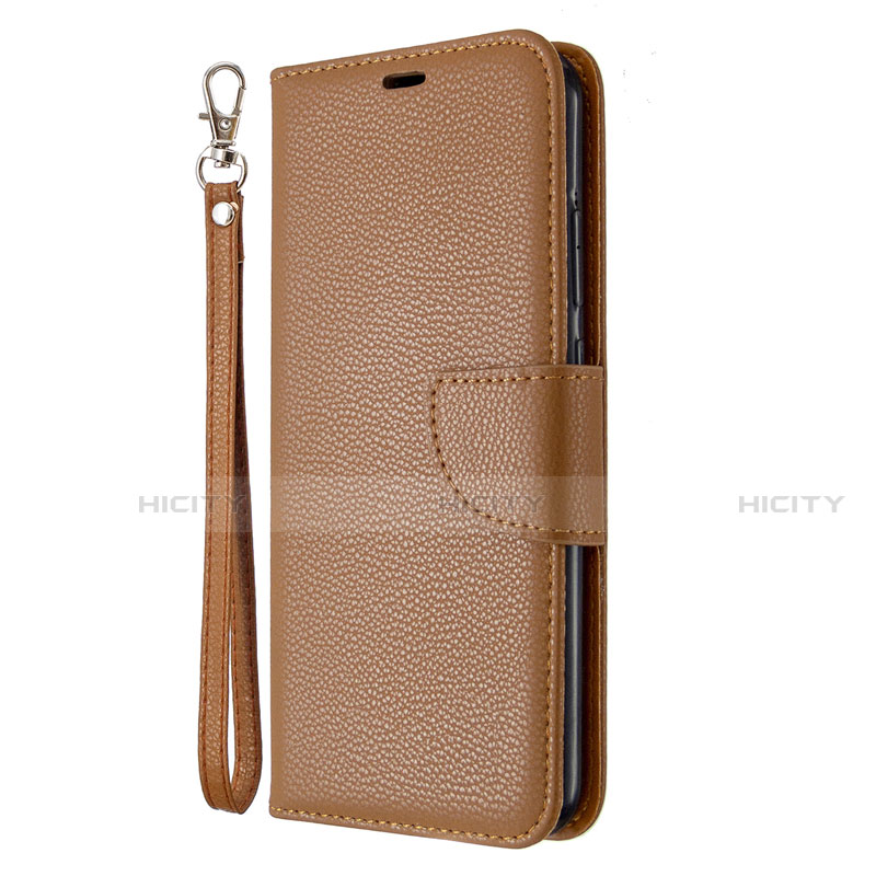 Funda de Cuero Cartera con Soporte Carcasa L01 para Huawei P40 Lite E Marron