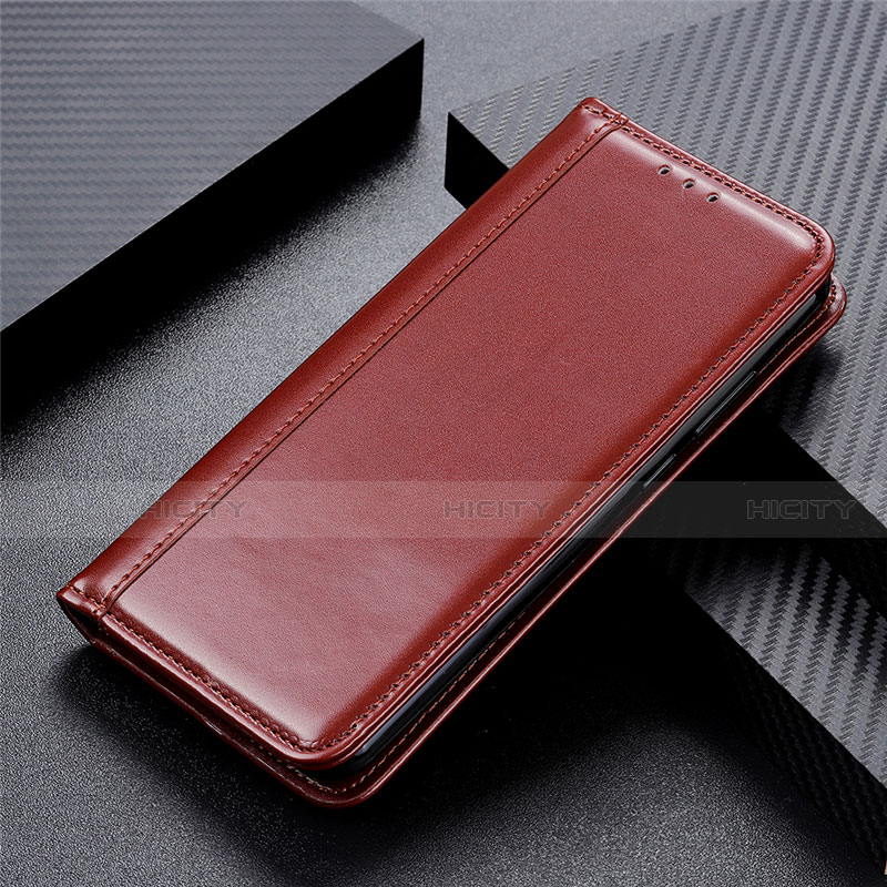 Funda de Cuero Cartera con Soporte Carcasa L01 para Oppo Reno3 A Marron