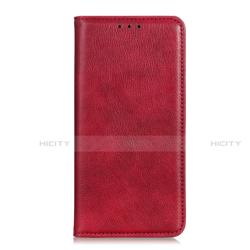 Funda de Cuero Cartera con Soporte Carcasa L01 para Oppo Reno4 4G Rojo