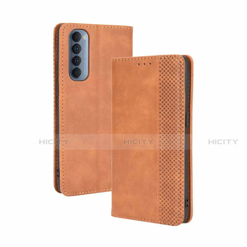 Funda de Cuero Cartera con Soporte Carcasa L01 para Oppo Reno4 Pro 4G