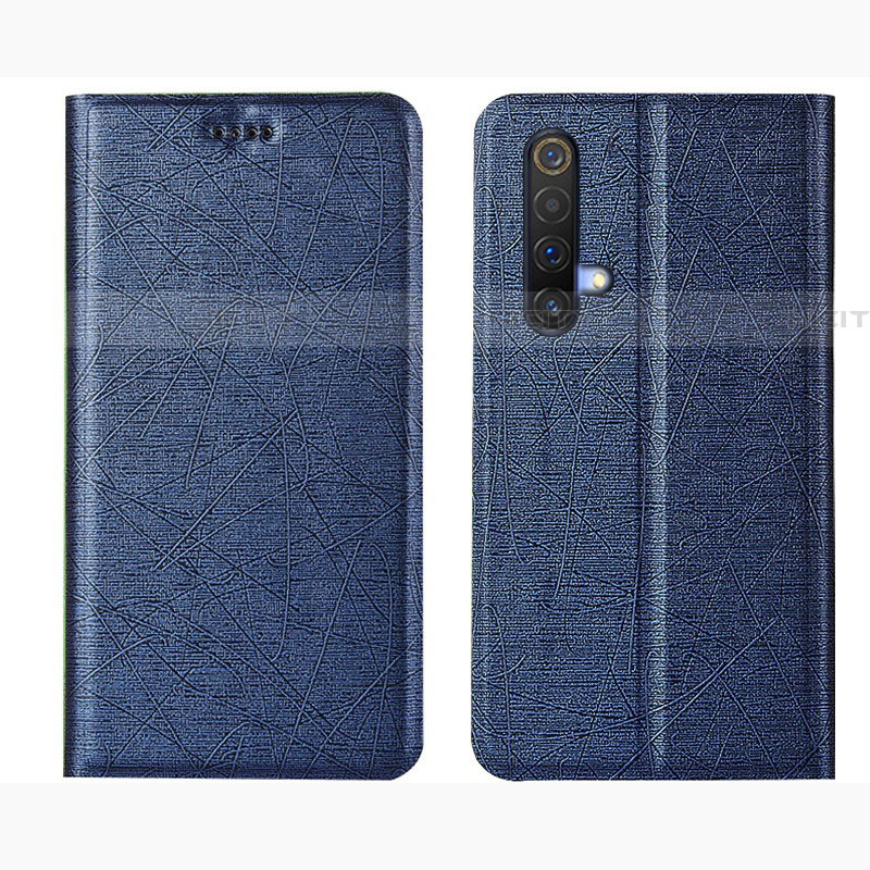 Funda de Cuero Cartera con Soporte Carcasa L01 para Realme X50 5G Azul