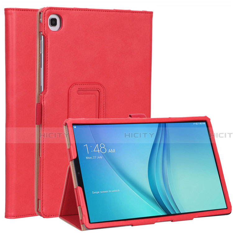 Funda de Cuero Cartera con Soporte Carcasa L01 para Samsung Galaxy Tab S5e Wi-Fi 10.5 SM-T720 Rojo