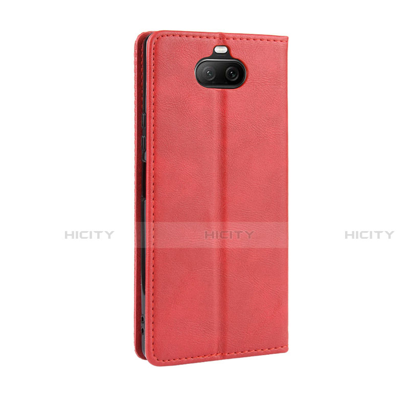 Funda de Cuero Cartera con Soporte Carcasa L01 para Sony Xperia 8 Lite Rojo
