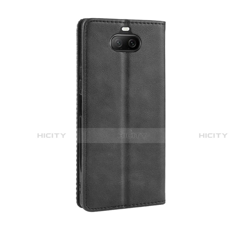 Funda de Cuero Cartera con Soporte Carcasa L01 para Sony Xperia 8 Negro