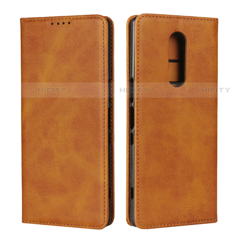 Funda de Cuero Cartera con Soporte Carcasa L01 para Sony Xperia XZ4 Naranja