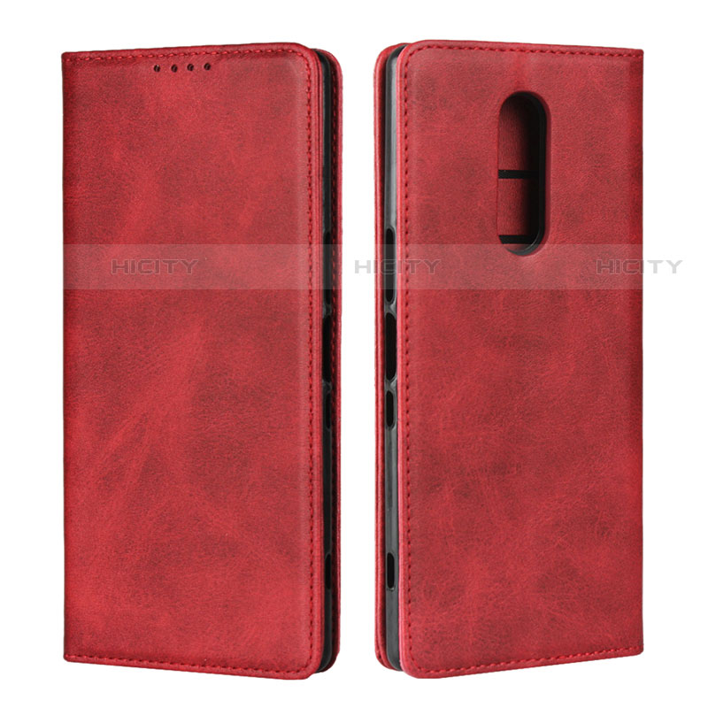 Funda de Cuero Cartera con Soporte Carcasa L01 para Sony Xperia XZ4 Rojo