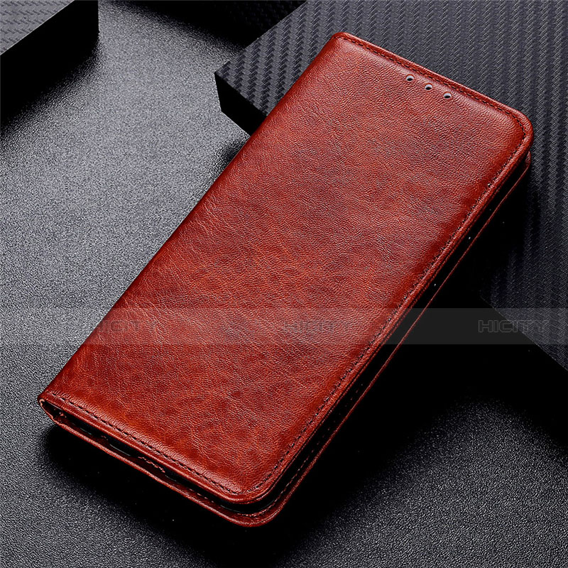 Funda de Cuero Cartera con Soporte Carcasa L01 para Vivo Y12s Marron