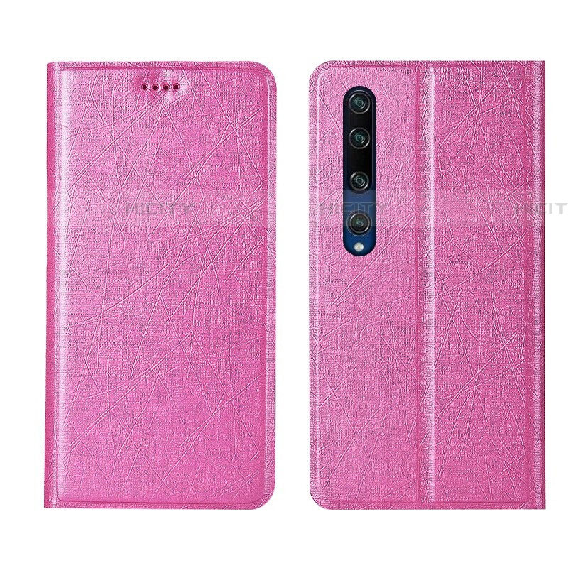 Funda de Cuero Cartera con Soporte Carcasa L01 para Xiaomi Mi 10 Rosa