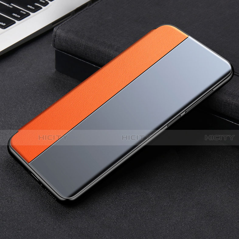 Funda de Cuero Cartera con Soporte Carcasa L01 para Xiaomi Mi 11 5G Naranja