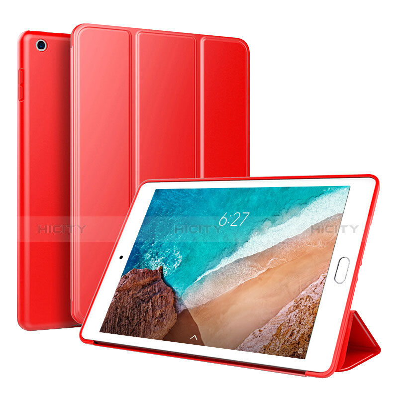 Funda de Cuero Cartera con Soporte Carcasa L01 para Xiaomi Mi Pad 4 Plus 10.1 Rojo