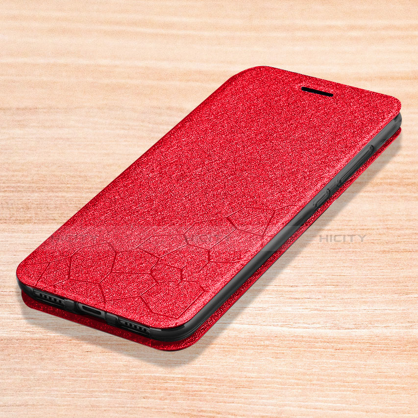 Funda de Cuero Cartera con Soporte Carcasa L01 para Xiaomi Redmi Note 7 Rojo