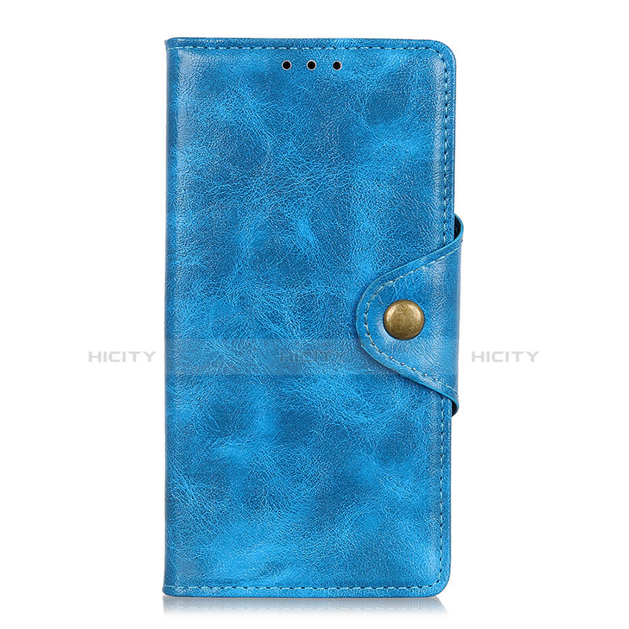 Funda de Cuero Cartera con Soporte Carcasa L01 para Xiaomi Redmi Note 9 Pro Azul Cielo