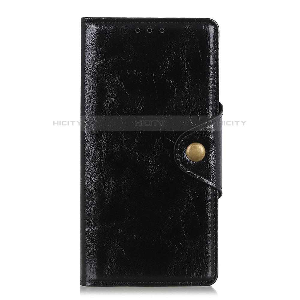 Funda de Cuero Cartera con Soporte Carcasa L01 para Xiaomi Redmi Note 9S Negro