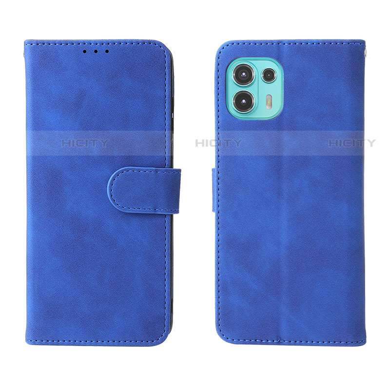 Funda de Cuero Cartera con Soporte Carcasa L01Z para Motorola Moto Edge 20 Lite 5G Azul