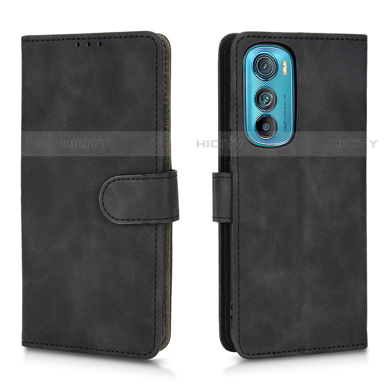 Funda de Cuero Cartera con Soporte Carcasa L01Z para Motorola Moto Edge 30 5G Negro