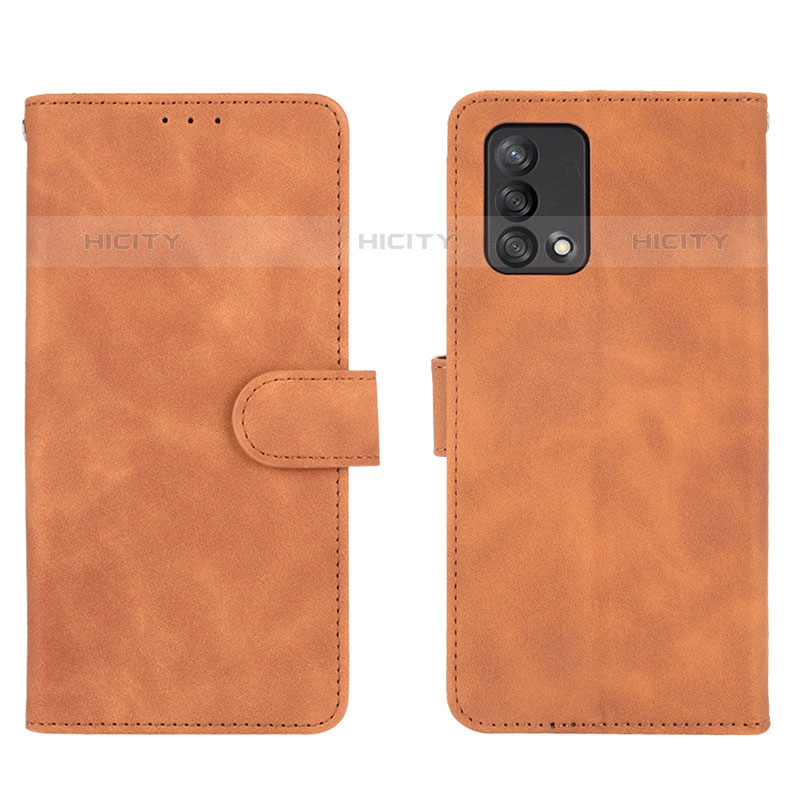 Funda de Cuero Cartera con Soporte Carcasa L01Z para Oppo A74 4G Marron