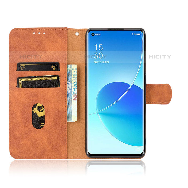 Funda de Cuero Cartera con Soporte Carcasa L01Z para Oppo Reno6 Pro 5G India