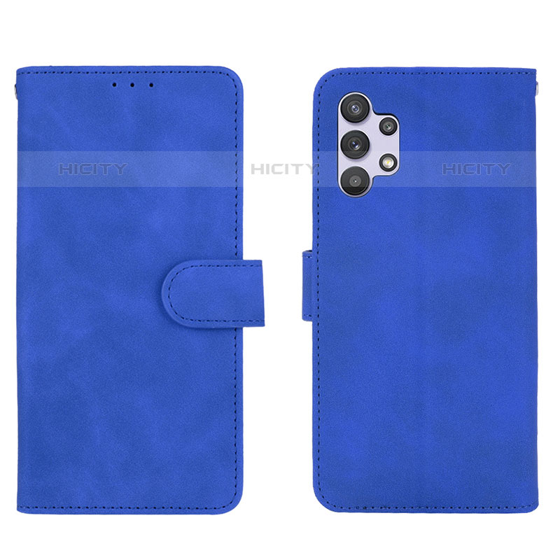 Funda de Cuero Cartera con Soporte Carcasa L01Z para Samsung Galaxy M32 5G Azul