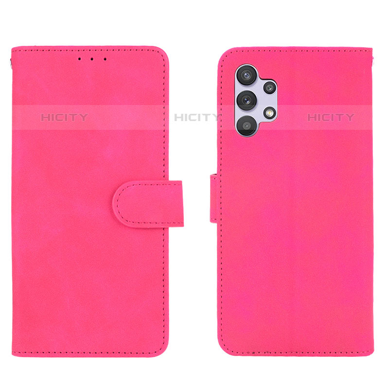Funda de Cuero Cartera con Soporte Carcasa L01Z para Samsung Galaxy M32 5G Rosa Roja