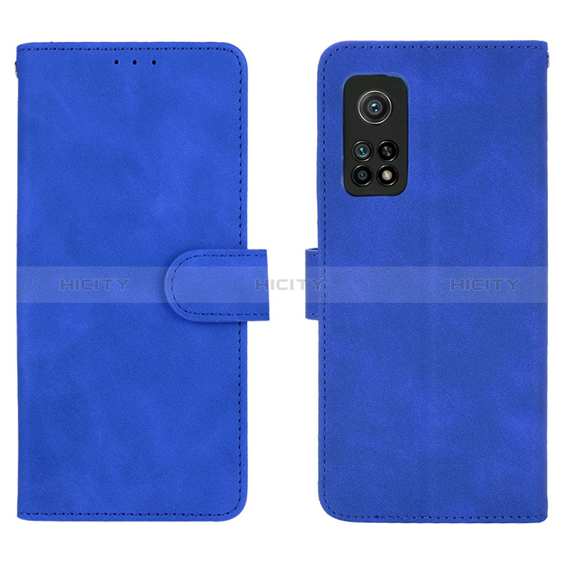 Funda de Cuero Cartera con Soporte Carcasa L01Z para Xiaomi Mi 10T Pro 5G Azul