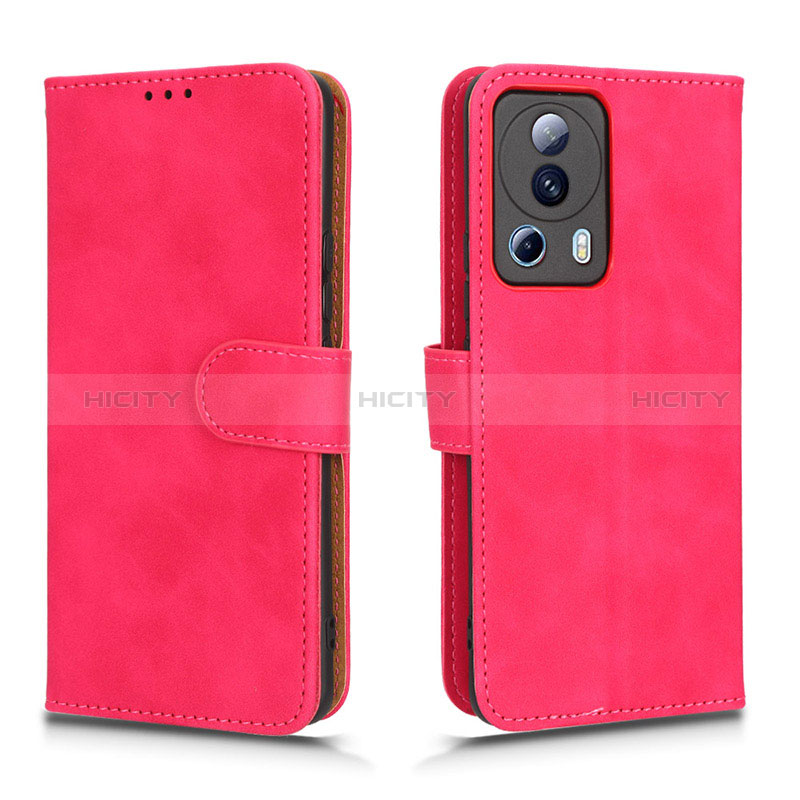 Funda de Cuero Cartera con Soporte Carcasa L01Z para Xiaomi Mi 13 Lite 5G Rosa Roja