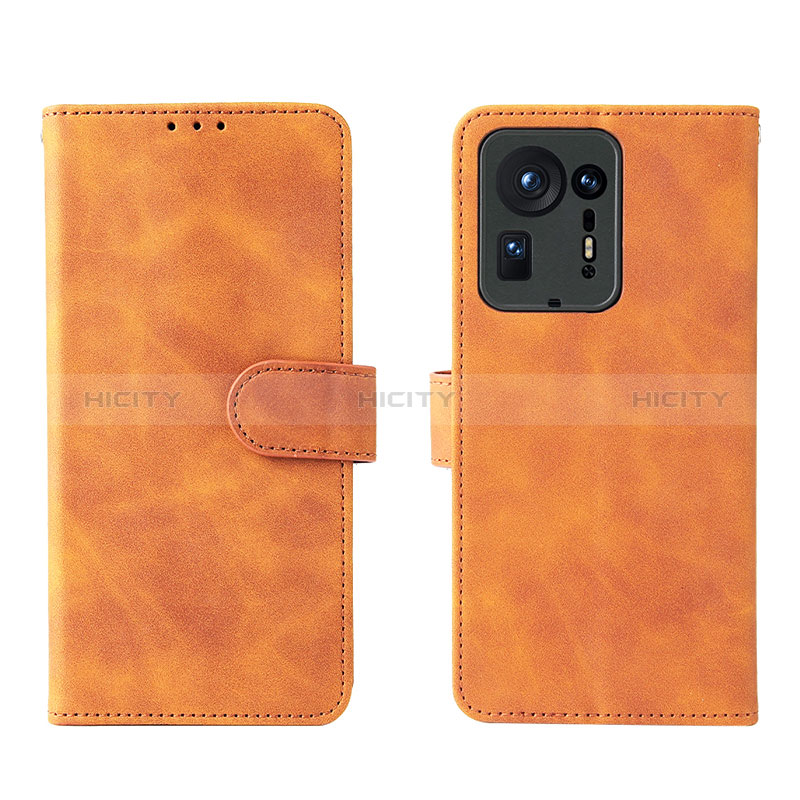 Funda de Cuero Cartera con Soporte Carcasa L01Z para Xiaomi Mi Mix 4 5G Marron