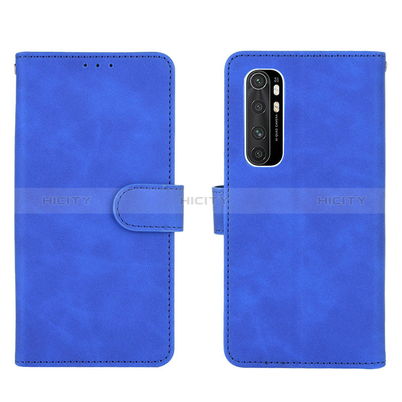 Funda de Cuero Cartera con Soporte Carcasa L01Z para Xiaomi Mi Note 10 Lite Azul
