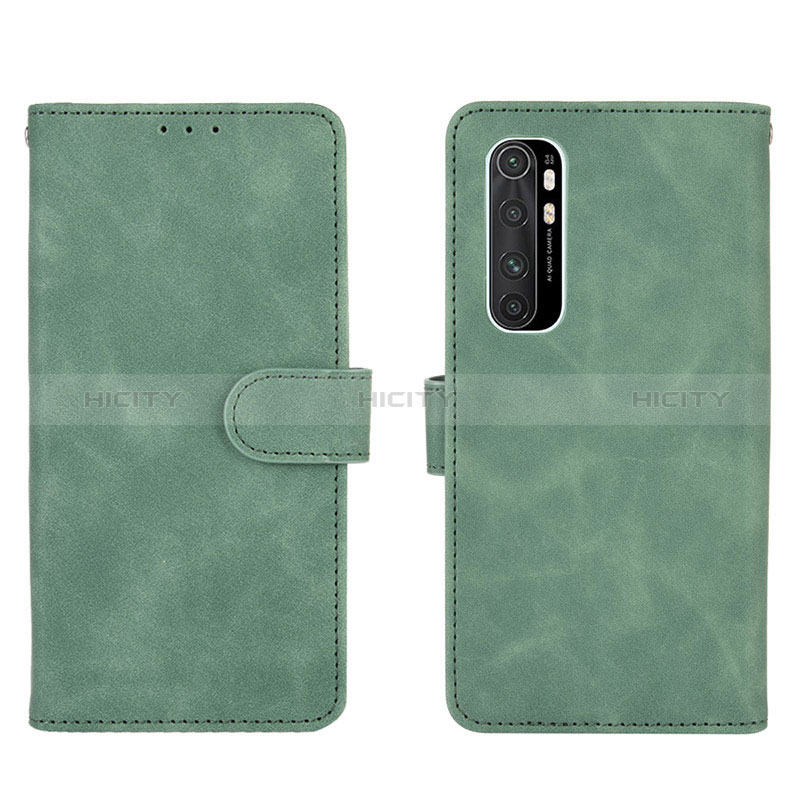 Funda de Cuero Cartera con Soporte Carcasa L01Z para Xiaomi Mi Note 10 Lite Verde