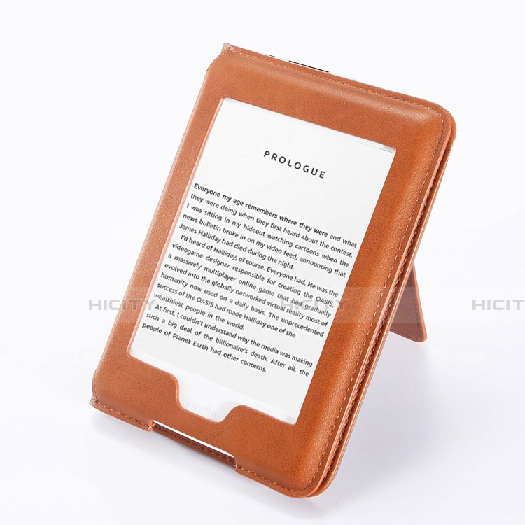 Funda de Cuero Cartera con Soporte Carcasa L02 para Amazon Kindle 6 inch
