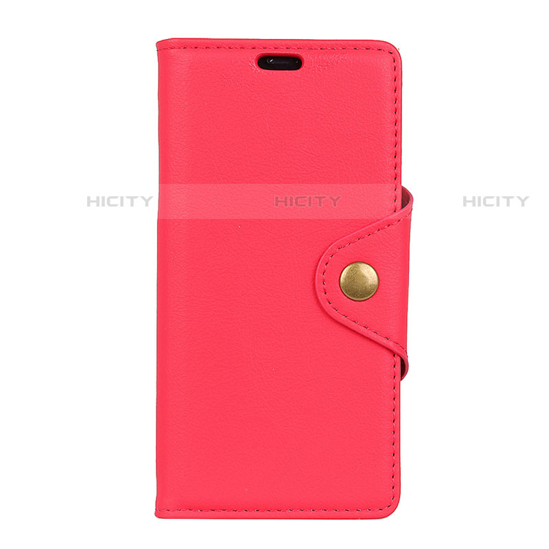 Funda de Cuero Cartera con Soporte Carcasa L02 para Asus Zenfone Max ZB555KL Rojo