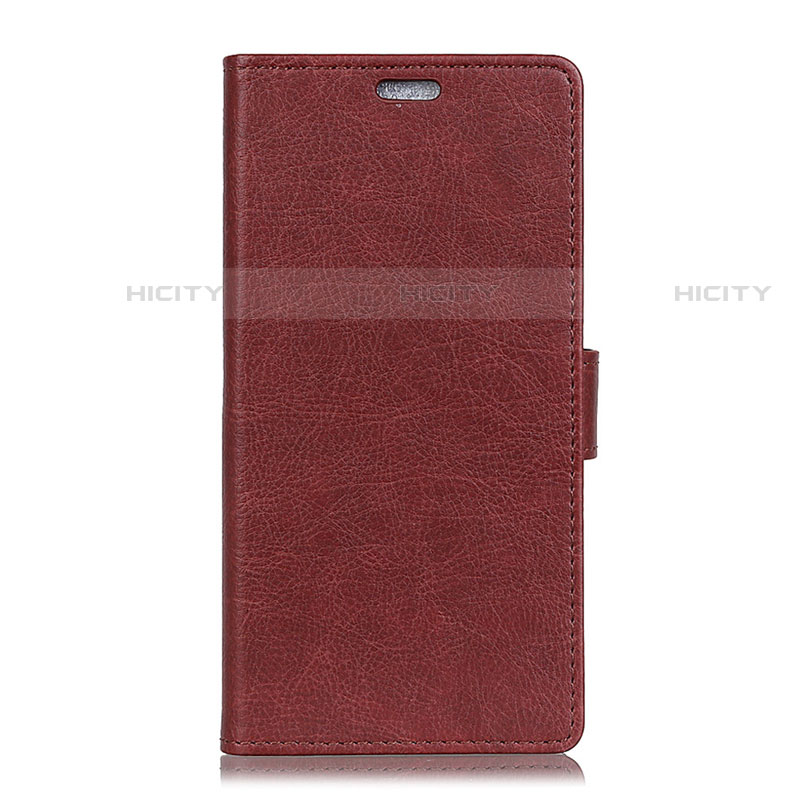 Funda de Cuero Cartera con Soporte Carcasa L02 para Asus ZenFone V Live Marron