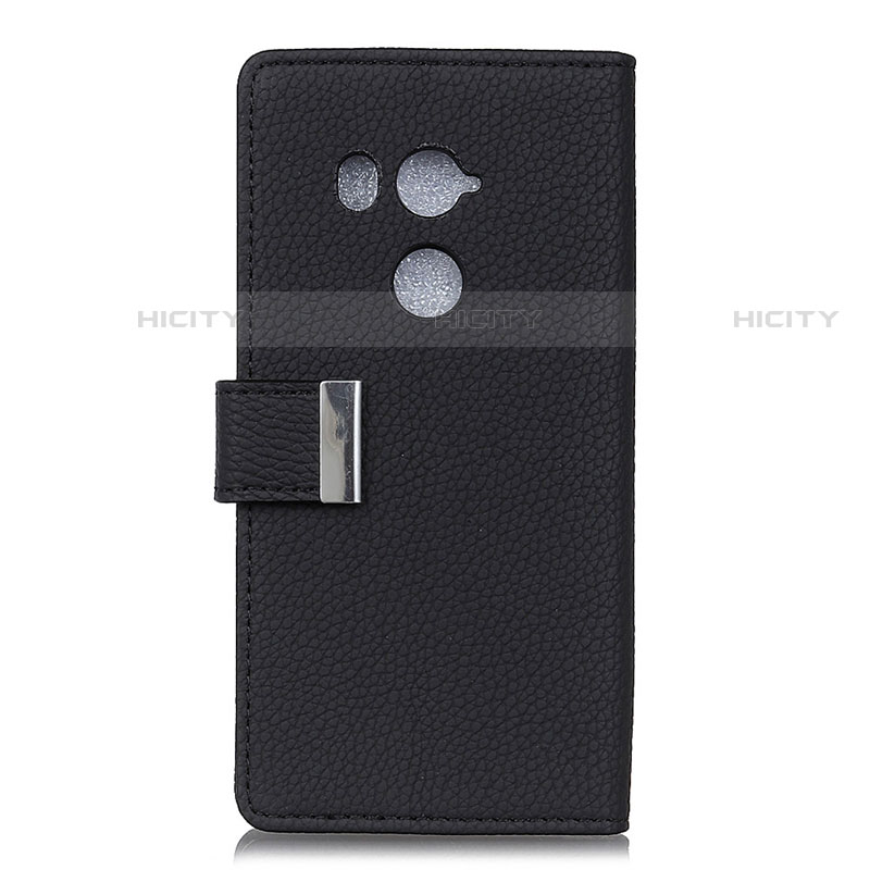 Funda de Cuero Cartera con Soporte Carcasa L02 para HTC U11 Eyes Negro