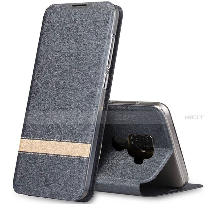 Funda de Cuero Cartera con Soporte Carcasa L02 para Huawei Mate 30 Lite Gris