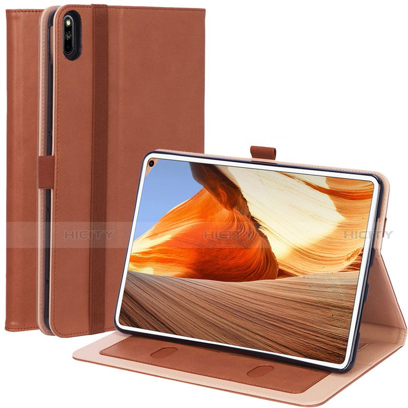 Funda de Cuero Cartera con Soporte Carcasa L02 para Huawei MatePad Pro Marron