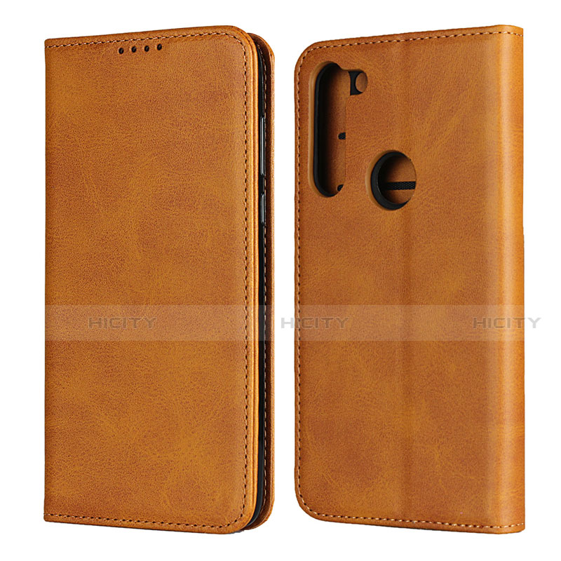 Funda de Cuero Cartera con Soporte Carcasa L02 para Motorola Moto G8 Power Naranja