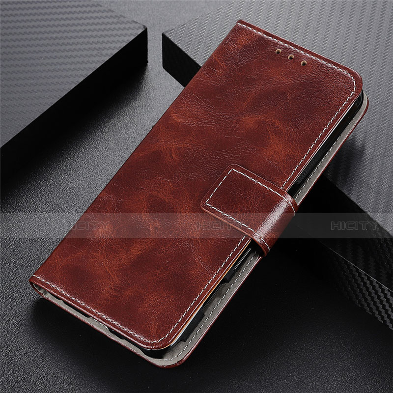 Funda de Cuero Cartera con Soporte Carcasa L02 para Motorola Moto G9 Power Marron