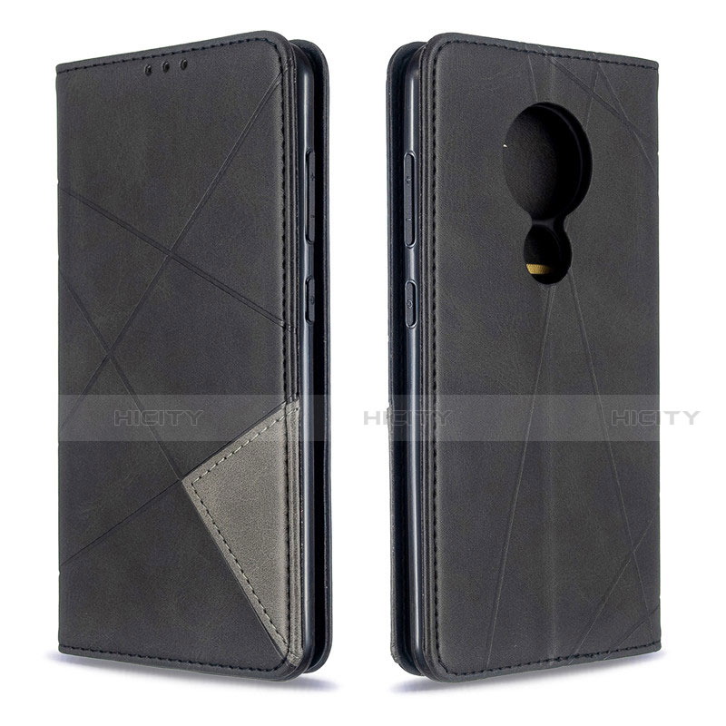 Funda de Cuero Cartera con Soporte Carcasa L02 para Nokia 6.2 Negro