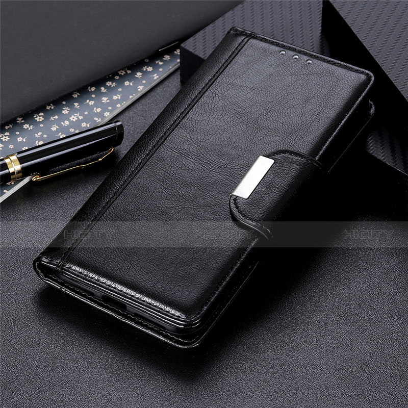 Funda de Cuero Cartera con Soporte Carcasa L02 para Realme C17 Negro