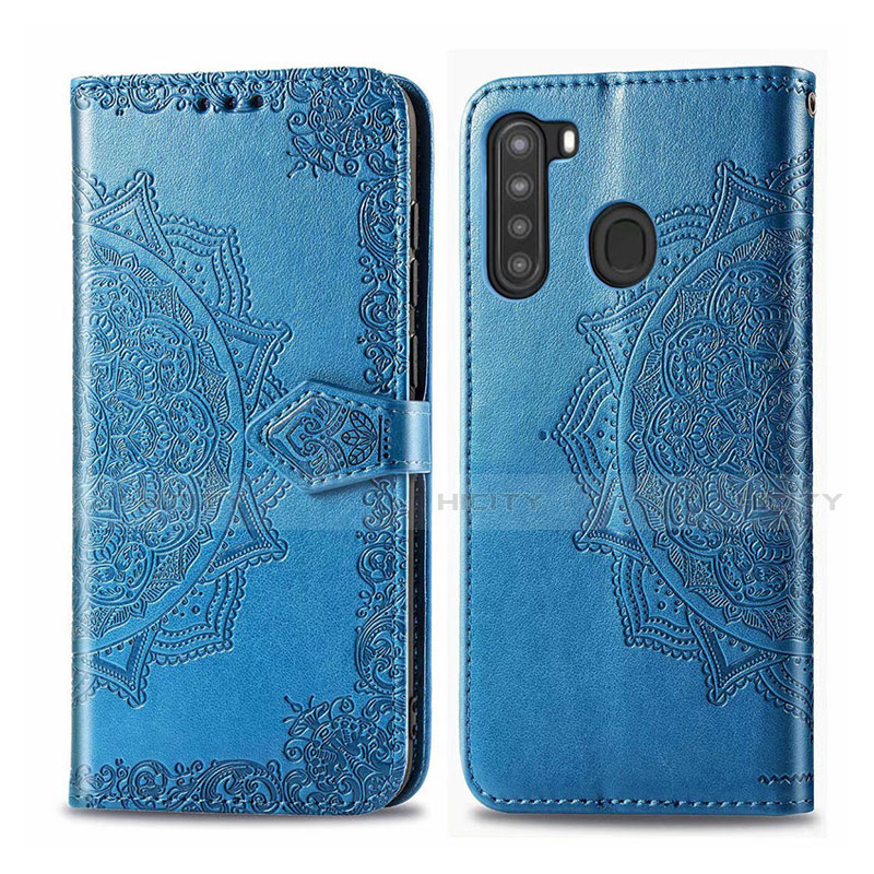 Funda de Cuero Cartera con Soporte Carcasa L02 para Samsung Galaxy A21