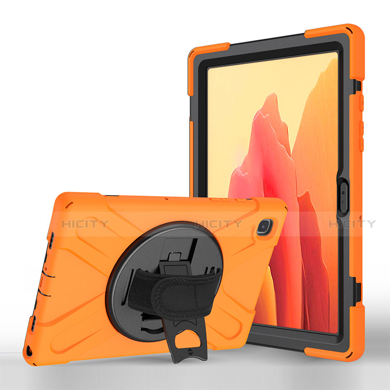 Funda de Cuero Cartera con Soporte Carcasa L02 para Samsung Galaxy Tab A7 Wi-Fi 10.4 SM-T500 Naranja