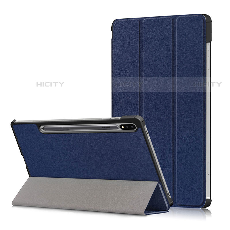 Funda de Cuero Cartera con Soporte Carcasa L02 para Samsung Galaxy Tab S7 11 Wi-Fi SM-T870 Azul