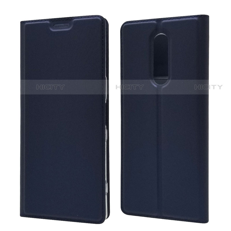 Funda de Cuero Cartera con Soporte Carcasa L02 para Sony Xperia 1 Azul