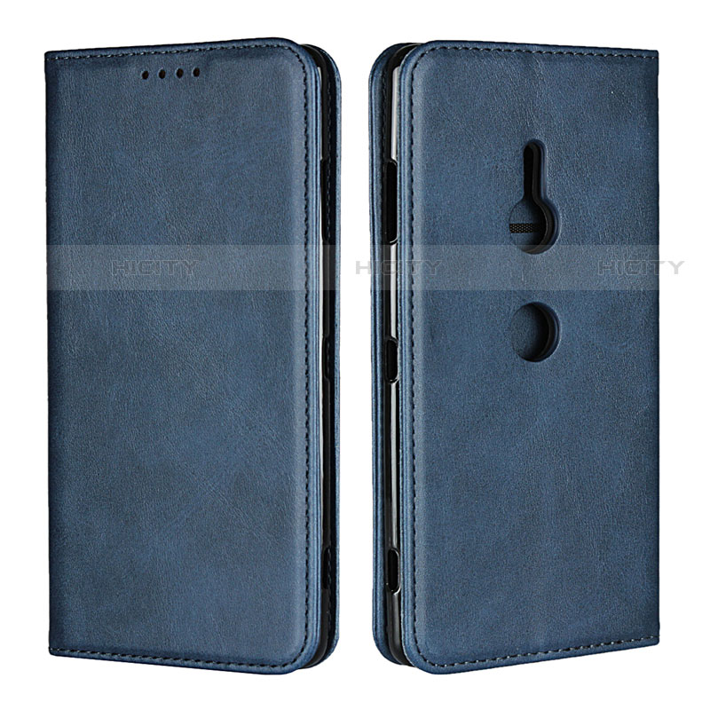 Funda de Cuero Cartera con Soporte Carcasa L02 para Sony Xperia XZ3 Azul